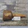 Old Lignum Vitae Hand Turned Carving Mallet With Yew Handle - Ebony Wedge
