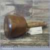 Old Lignum Vitae Hand Turned Carving Mallet With Lacewood Handle - Ebony Wedge