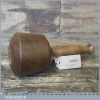 Old Lignum Vitae Hand Turned Carving Mallet With Cherry wood Handle - Ebony Wedge