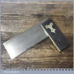 Vintage 4 ½” F.G. Pearson & Co Sheffield Ebony Brass Square - Good Condition