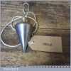 Vintage German Cast Steel And Brass Plumb Bob - Good Condition