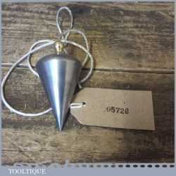 Vintage German Cast Steel And Brass Plumb Bob - Good Condition