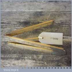 Vintage Rabone No: 1377 Boxwood Brass 24” Folding Ruler - Good Condition