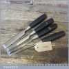 4 No: Vintage Stanley No: 5001 Series Bevel Edge Chisels - ¼” ½” ¾” 1”