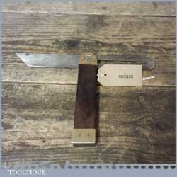 Vintage Rosewood And Brass Sliding bevel With 9” Blade