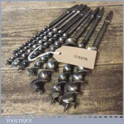 8 No: Variety Of Double Spur Twist Auger Bits - Various Makers