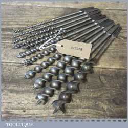 11 No: Variety Of Double Spur Twist Auger Bits - Various Makers