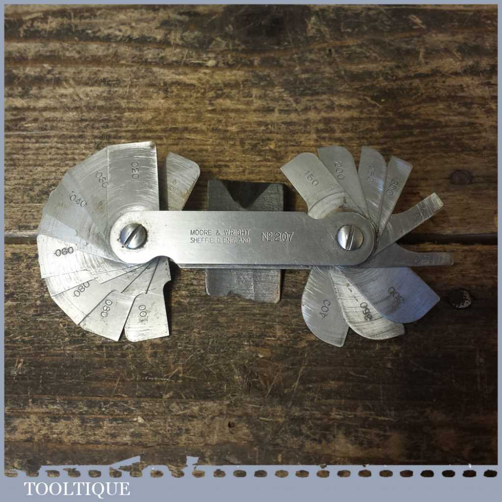 Vintage Machinists Moore & Wright No: 207 Radius Gauge