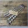 6 No: Variety Of Double Spur Twist Auger Bits - Various Makers