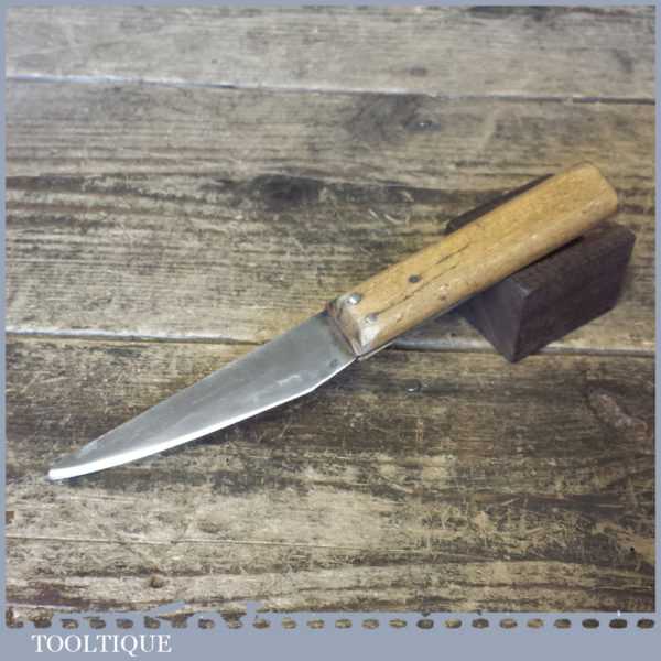 Vintage Cobblers Leather Working Heel Paring Knife Good Sharp