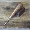 Vintage Saddlers Leatherworking Awl With Wooden Handle - Good Condition