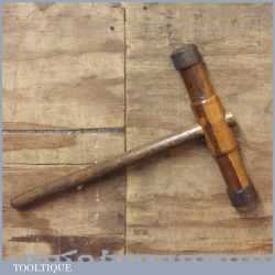 Scarce Lignum Vitae Shipwrights Caulking Mallet With Ash Handle - Good Condition