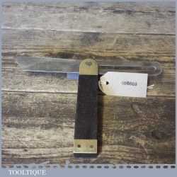 Vintage 9” Rosewood & Brass Sliding Bevel Quick Release Adjustment - Good Condition