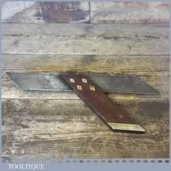 Vintage 12” Carpenter’s Rosewood Brass Mitre Square - Good Condition