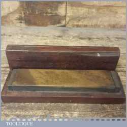 Vintage 8” x 2” Washita Honing Oil Stone In Mahogany Box - Good Condition