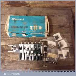 Vintage Boxed Record Dowelling Jig Along With Extras - Good Condition