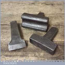  3 No: Small Vintage Blacksmiths Anvil Stakes - Good Condition