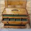 Vintage Engineers Multi Draw Solid Oak Tool Chest 18” x 12” - Good Condition