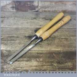 Pair Of Nooitgedagt Of Holland Woodturning Chisels - Good Condition