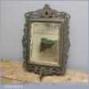Ornate Antique Victorian Distressed Mirror With Cast Iron Frame