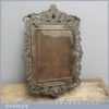 Ornate Antique Victorian Distressed Mirror With Cast Iron Frame