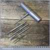 Vintage Multi Pocket Tool In Self Contained Nickel Coated Case - Good Condition