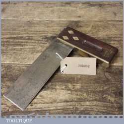 Vintage Stanley Carpenters Rosewood & Brass 6” Try Square - Good Condition