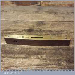 Vintage Elliot Lucas No: 526 Rosewood Brass 9” Adjustable Double Bubble Boat Level
