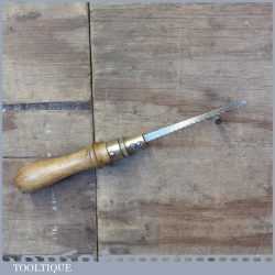 Vintage Beech Wood Brass Pad Saw Good Blade - Good Condition