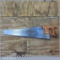 Vintage 26” Henry Disston Philadelphia D8 Cross Cut Hand Saw 7 TPI - Refurbished Sharpened