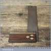 Vintage Rosewood Brass 7 ½” Carpenters Try Square - Good Condition