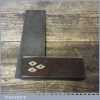 Vintage Rosewood Brass 6” Carpenters Try Square - Good Condition