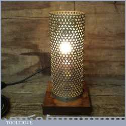 Beautiful Unique Vintage Belling Heater Lamp Light Conversion On Wooden Base