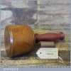 Old Lignum Vitae Hand Turned Carving Mallet With Purple Heart handle - Boxwood Wedge