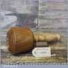 Old Lignum Vitae Hand Turned Carving Mallet with a Beech Wood Handle - Ebony Wedge