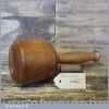 Old Lignum Vitae Hand Turned Carving Mallet with Mahogany handle - Ebony Wedge