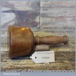 Old Lignum Vitae Hand Turned Carving Mallet Walnut Handle - Boxwood Wedge