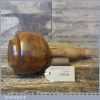 Old Lignum Vitae Hand Turned Carving Mallet Meranti Handle - Ebony Wedge