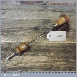 Vintage Jewellers Wooden Handled Archimedes Hand Drill - Good Condition