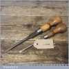 2 No: Vintage Cabinet Makers Beech Wood Handled Screwdrivers - Fully Refurbished