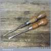 2 No: Vintage Cabinet Makers Beech Wood Handled Screwdrivers - Fully Refurbished