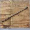 Vintage Carpenters 1“ Wide Timber Framing Hand Auger Bit - Good Condition