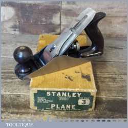 Vintage Boxed Stanley No:  3 Smoothing Plane - Fully Refurbished Ready For Use