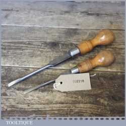 Two Vintage Cabinetmakers Screwdrivers With Boxwood Handles - Fully Refurbished