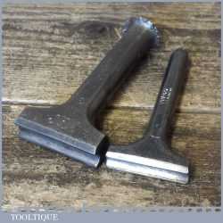 2 No: Vintage Blacksmiths ¼” + 5/16” Rounding Swage Tools - Good Condition
