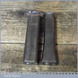 2 No: Different Vintage Blacksmiths Rounding Swage Tools - Good Condition