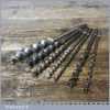 Part Set 7 No: Vintage Double Spur Brace Auger Bits - Various Makers
