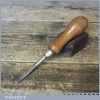 Vintage Upholsterers Tack Lifter Or Removal Tool - Beech Wood Handle