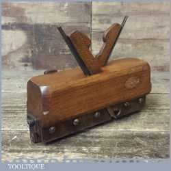 Scarce Vintage Mathieson Adjustable Tongue & Groove Beech Wood Plane Original Decal