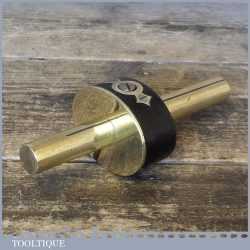 Vintage Ebony Brass Stemmed Adjustable Mortice Gauge - Good Condition